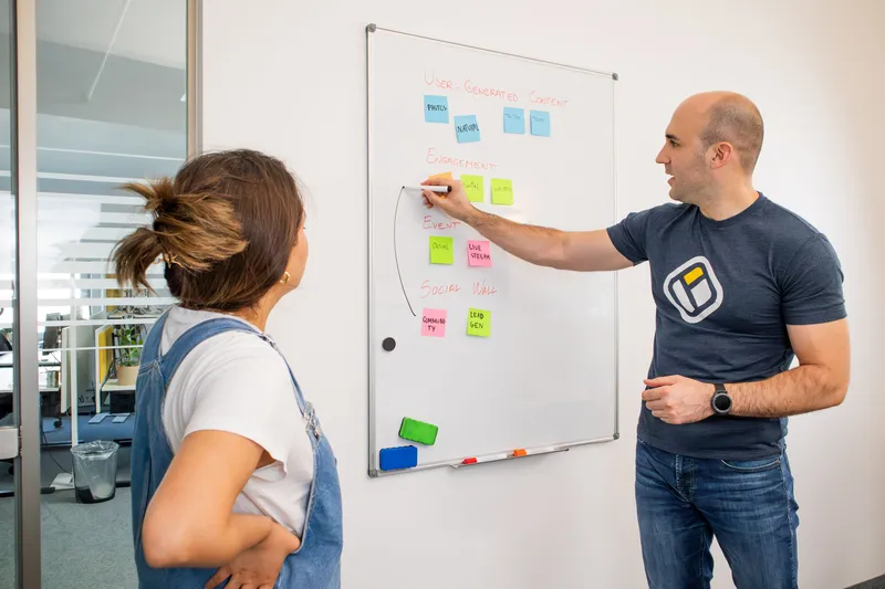 Sketching an MVP scope on the whiteboard